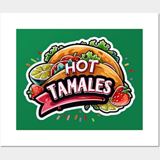 Mexican food lover colorful hot tamales Posters and Art